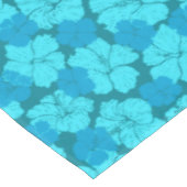 Blaues Hibiskus Tischdecke (Schrägansicht)