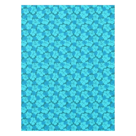 Blaues Hibiskus Tischdecke (Vorderseite)