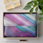 Blaues Himbeerpapier, abstraktes Gewebe Seidenpapier (Geschenk)