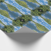 Blaues Himmel Geschenkpapier (Ecke)