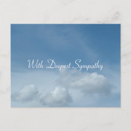 Blaues Himmel und weiße Wolken Beileid Postkarte