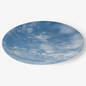 Blaues Himmelsgeplättetes blaues Muster Pappteller (Schrägansicht)