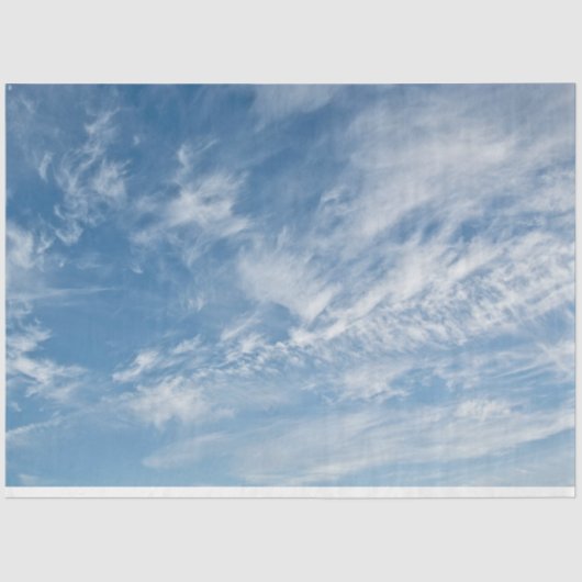 Blaues Himmelsgeplättetes blaues Muster Seidenpapier (Vorderseite)