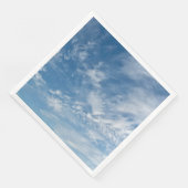 Blaues Himmelsgeplättetes blaues Muster Serviette (Ecke)