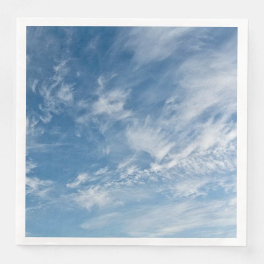 Blaues Himmelsgeplättetes blaues Muster Serviette (Vorderseite)