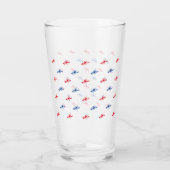 Blaues Himmelsmuster patriotisch Glas (Rückseite)