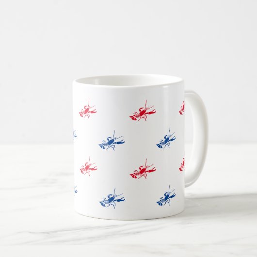 Blaues Himmelsmuster patriotisch Kaffeetasse (VorderseiteRechts)