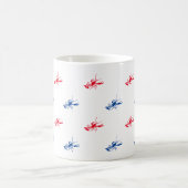Blaues Himmelsmuster patriotisch Kaffeetasse (Mittel)
