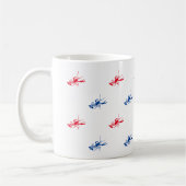 Blaues Himmelsmuster patriotisch Kaffeetasse (Links)