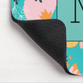 Blaues Himmelsmuster Wasserfarben Blume erste Chic Mousepad (Ecke)