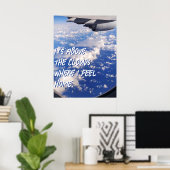 Blaues Himmelsposter Fensteransicht Poster (Heimbüro)