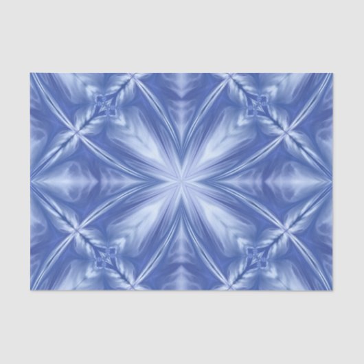 Blaues Himmelswolken-Abstraktes Muster Seidenpapier (Vorderseite)