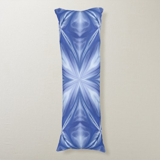 Blaues Himmelswolken-Abstraktes Muster Seitenschläferkissen (Vorderseite Vertikal)