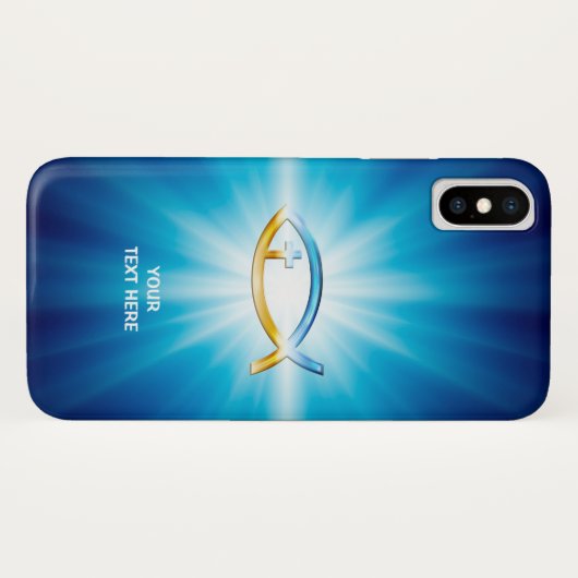 Blaues Hintergrund | des christlichen Case-Mate iPhone Hülle (Rückseite (Horizontal))