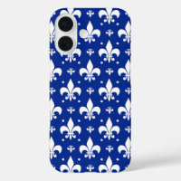 Blaues Hintergrund Fleur-de-lis-Muster