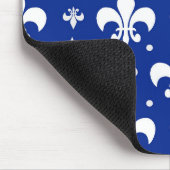 Blaues Hintergrund Fleur-de-lis-Muster Mousepad (Ecke)