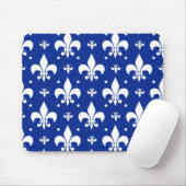 Blaues Hintergrund Fleur-de-lis-Muster Mousepad (Mit Mouse)