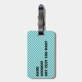 blaues Hintergrund Gepäckanhänger (Rückseite vertikal)