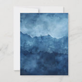 Blaues Hintergrundbild Druckfarbenbeschriftung Einladung (Vorderseite)