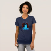 Blaues Hippie-Friedenszeichen T-Shirt (Vorne ganz)