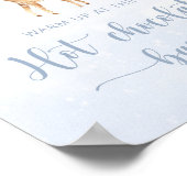 Blaues Hirsch Erwärmen bei heißem Schokolade Bar P Poster (Ecke)