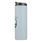 Blaues Hirschholz und Gebirge - eigener Text und N Thermosbecher (Nach rechts gedreht)