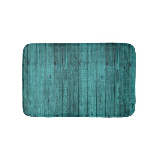 blaues Holz Badematte (Vorderseite)