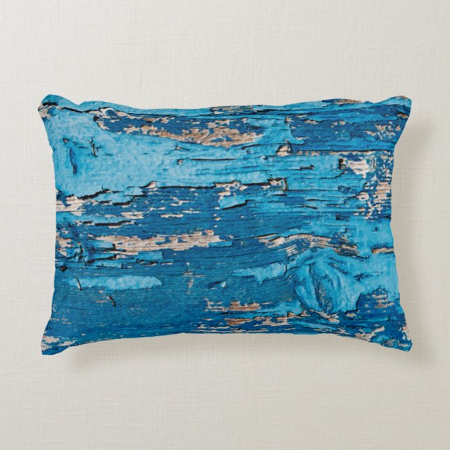 Blaues Holz  Dekokissen (Vorderseite)