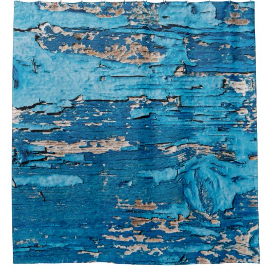 Blaues Holz Duschvorhang (Vorderseite)