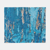 Blaues Holz  Fleecedecke (Vorderseite (Horizontal))