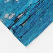 Blaues Holz  Fleecedecke (Ecke)