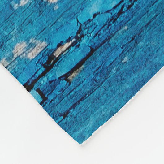 Blaues Holz Fleecedecke (Ecke)