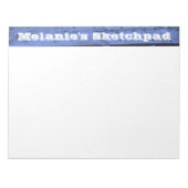 Blaues Holz - große Sketch-Pad Notizblock (Vorderseite)