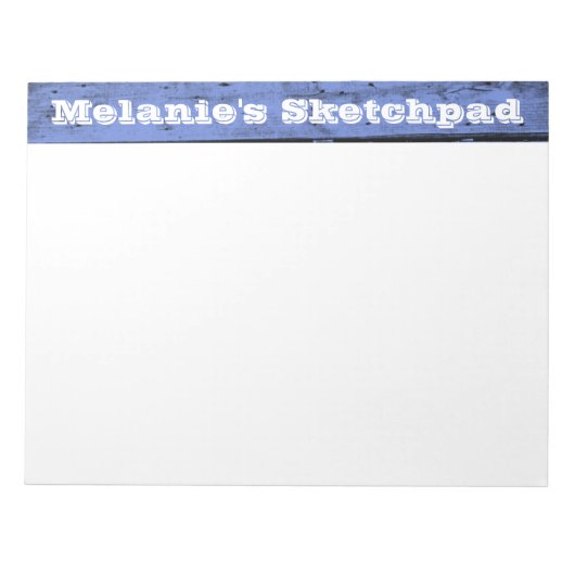 Blaues Holz - große Sketch-Pad Notizblock (Vorderseite)