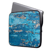 Blaues Holz Laptopschutzhülle (Vorderseite Links)