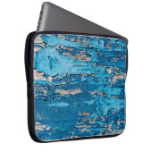 Blaues Holz Laptopschutzhülle (Vorne Rechts)