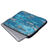 Blaues Holz Laptopschutzhülle (Vorne Knopf)