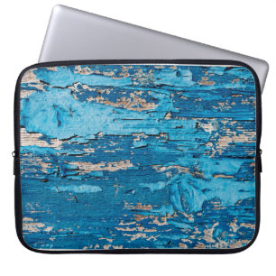 Blaues Holz Laptopschutzhülle