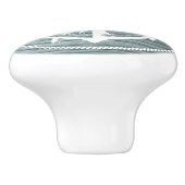 Blaues Holz mit Nautical Anker drucken Keramikknauf (Seitenansicht)