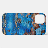 Blaues Holz mit Textur Case-Mate iPhone Hülle (Rückseite (Horizontal))