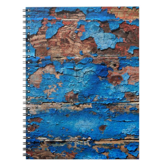 Blaues Holz mit Textur Notizblock (Vorderseite)