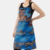 Blaues Holz mit Textur Schürze (InSitu)