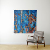Blaues Holz mit Textur Wandteppich (Beispiel (Horizontal))