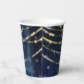 Blaues Holz Rustikale Lichter Hochzeit Pappbecher (Rechts)