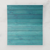 Blaues Holz, Spitzen- und String-Lights Hochzeit Platzkarte (Innenseite Aufgefaltet)