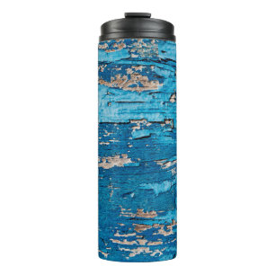 Blaues Holz Thermosbecher