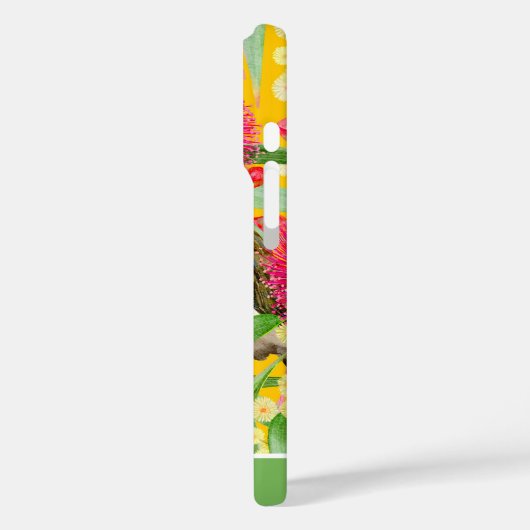 Blaues Honeyeater-Muster Case-Mate iPhone Hülle (Rückseite / Links)