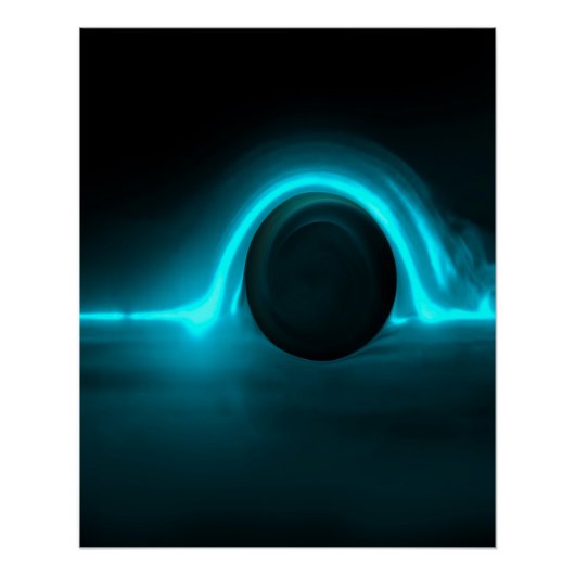 Blaues Horizont-Blackhole-Glossgrün-Poster Poster (Vorderseite)