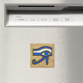 Blaues Horn auf Hieroglyphen-Magnet Magnet (In Situ (Geschirrspüler))