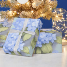 Blaues Hortensien-Blumenverpackungspapier – Boutiq